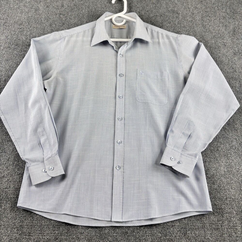 Parkland Mens 110 Shirt Blue Stripe Long Sleeve Pocket